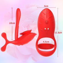 Laden Sie das Bild in den Galerie-Viewer, Vibrierender Penisring mit Klitoris Stimulator Penisring Vibrator mit 10 Vibrationsmodi Cockring zur Erektion Verbessern Verzögerte Ejakulation Männer Sexspielzeug für Paare Extrem Sex