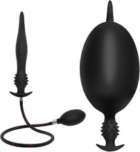 Laden Sie das Bild in den Galerie-Viewer, 26cm Superlang Aufblasbar Analplug mit Pumpe,Verstellbar Riesen Dildo Butt Plug,Analkugeln Anal Spreizer SM Sexspielzeug Extreme Paare Frauen Männer