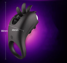 Laden Sie das Bild in den Galerie-Viewer, Penisring Vibrator Klitorisstimulator Cockringe Extrem Silikon G-Punkt Penis Ring Penisring Vibration Sex Toy Cock Ring mit 10 Vibration Modes