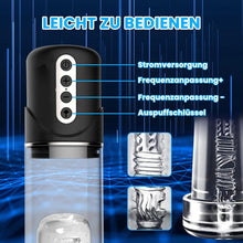 Laden Sie das Bild in den Galerie-Viewer, 2 IN 1 Elektrische Penispumpen-Masturbationsgerät Stroker mit 7 Saugmodi