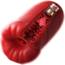 Laden Sie das Bild in den Galerie-Viewer, Masturbator mit 10 Vibrationsmodi Taschenmuschi Stimulator Elektrischer Masturbator Cup Sex Toys Automatische Masturbatoren 3D Realistischer Vagina Pussy Sex Spielzeug für Männer(Rot)