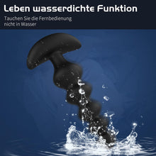 Laden Sie das Bild in den Galerie-Viewer, Wakelust Analplug Anfänger Analvibratoren 16 Vibrationsmodus Mit Fernbedienung und 5 Anders Größen Analkugeln, Sexspielzeug Für Paare Frauen Männer Buttplug G-Punkt Prostata Stimulator Massagegerät