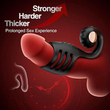 Laden Sie das Bild in den Galerie-Viewer, Penisring Vibrator Sex Spielzeug für Paare, 10 Vibrationsmodi mit Fernbedienung Cockring Penistrainer Prostata Massage Klitoris Stimulator Frauen, zur Erektion Verbessern Verzögerte Ejakulation