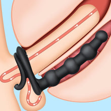 Laden Sie das Bild in den Galerie-Viewer, Penisring Anal Vibrator mit Fernbedienung Silikon Cockring Analkugeln 10 Vibrationsmodi Penis Ring Stimulator Anal Dildo Butt Plug Extreme Sexspielzeuge für Männer Frauen und Paare