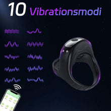 Laden Sie das Bild in den Galerie-Viewer, Vibrator für männer mit 9 modi APP Steuerung Cockringe für herren gummi Sex spielzeug für die paare Penies ring Vibratoren für männer Sex sexspielzeug für männ zum befriedigen (APP-Steuerung)