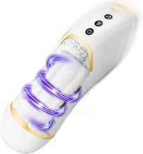 Laden Sie das Bild in den Galerie-Viewer, Masturbieren für Männer Elektrisch 10 Vibrationsstufen&amp; 3 Saugstufen Masturbator Männer 42℃ Taschenmuschi Sexspielzeug Vibratorstarb Männer Elektrischer Masturbator taschenmuschi weiß