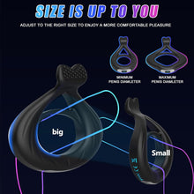 Laden Sie das Bild in den Galerie-Viewer, Vibrierender Penisring, Sexspielzeug für Männer und Paare, flexibler Penisring-Vibrator aus Silikon mit 9 leistungsstarken Einstellungen zur Stimulation von Klitoris und Hoden