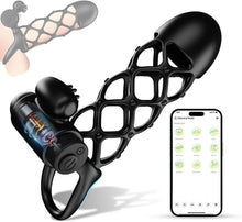 Laden Sie das Bild in den Galerie-Viewer, Penishülle Penisring Vibrator mit 10 Vibrationsmodi für Penis Klitoris G-Punkt, Silikon Penis Sleeve Cockring, Penismanschetten für Penisverlängerung Sex Spielzeug für die Männer Paare