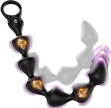Laden Sie das Bild in den Galerie-Viewer, Flüssigsilikon Analplug Analkugeln mit 10 Vibrationsmodi Anal Dildo &amp; Analvibratoren für Männer und Frauen 36cm Sex Spielzeug für die Paare BDSM Dildo Anal Beads Prostata Stimulation Männer