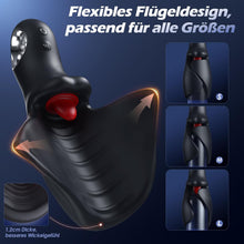 Laden Sie das Bild in den Galerie-Viewer, Sex Spielzeug für die Männer Masturbator, Zungenlecken Flattern Masturbatoren Vibrator, Upgraded Flügeldesign Vibratorensets Masturbieren für Männer Paare Sex Toys mit 10x10 Modi &amp; APP Reif Glanvoo