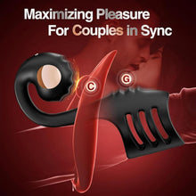 Laden Sie das Bild in den Galerie-Viewer, Penisring Vibrator Sex Spielzeug für Paare, 10 Vibrationsmodi mit Fernbedienung Cockring Penistrainer Prostata Massage Klitoris Stimulator Frauen, zur Erektion Verbessern Verzögerte Ejakulation