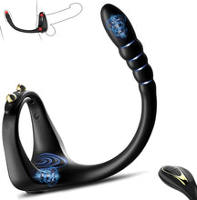 Laden Sie das Bild in den Galerie-Viewer, Prostata Stimulation Männer Sex Spielzeug für die Männer, Vibratorensets Analplug für männer Penisringe Vibrator Analvibratoren für mann Sexspielzeug für Paare Cockring groß mit 10 Vibrationsmodi
