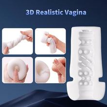 Laden Sie das Bild in den Galerie-Viewer, Elektrischer Masturbator Cup mit 10 Vibration &amp; 10 Saugmodi, Sex Spielzeug für die Männer solo, Taschenmuschi Masturbieren für Männer Penis Masturbatoren, Sex Toys mit 3D Vagina Pussy