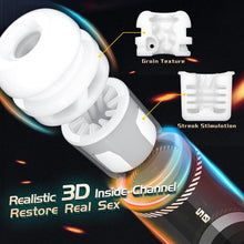Laden Sie das Bild in den Galerie-Viewer, Elektrischer Masturbator Cup mit 8 Teleskop Rotierende Vibration Stoßfunktion, Sex Spielzeug für die Männer solo, Taschenmuschi Masturbieren für Männer Penis Masturbatoren, Sex Toys mit 3D Vagina
