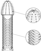 Laden Sie das Bild in den Galerie-Viewer, 4er Pack Dick Sleeve - Silikon Transparente Wiederverwendbare Peniskondome für Intensive Stimulation Penishülle für Penisverlängerung und Erektionsverbesserung