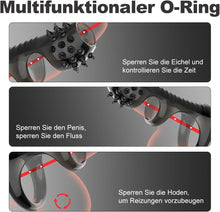 Laden Sie das Bild in den Galerie-Viewer, Cockring Sex Spielzeug für die Männer - Penisring &amp; Hodenring für den Mann - Perfekte Passform, Dehnbare Cockringe für härtere Erektionen, Penis Ring Erotik Sex Spielzeug für Paare Extrem, schwarz