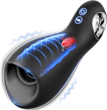 Laden Sie das Bild in den Galerie-Viewer, Sex Spielzeug für die Männer Masturbator, Elektrischer Masturbieren für Männer mit 5 Zungenleckmodi Hohler Ring, 3IN1 Penis Vibrator Sexspielzeug 360° Umwickeln Penistrainer 10 Vibrationsmodi Sex Toys