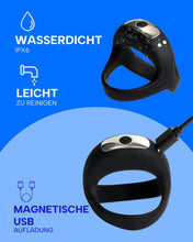 Laden Sie das Bild in den Galerie-Viewer, Penis Vibrator für Paare Cockringe für Männer Gummi Sexspielzeug, Mastrubrator für Manner Cock Ring &amp; Vibrator Mann Erotik 10 Vibrationmodi Erektion &amp; Klitoris Stimulator Für Sie