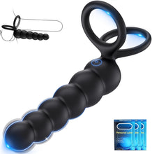 Laden Sie das Bild in den Galerie-Viewer, Sex Spielzeug für die Paare Anal Vibrator, Doppel Penetrations Dildo Penies Ring für Sex Sexspielzeug Männer, Penisring Analvibratoren Mann Prostata Stimulation, Paarvibrator für Paare Sex Toys Extrem