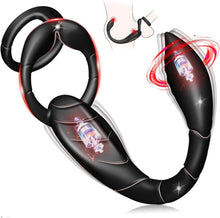 Laden Sie das Bild in den Galerie-Viewer, Vibrierender Penisring, Prostatamassagegerät, Analsexspielzeug, Analvibrator mit 9 Modi, Fernbedienung, vibrierender Analplug