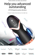 Laden Sie das Bild in den Galerie-Viewer, Elektrischer Masturbator Cup mit 10 Vibrationsmodi - Penisvergrößerung Training Masturbieren Penis Vibrator Masturbatoren Sex Spielzeug für die Männer Solo Sextoysets für Men