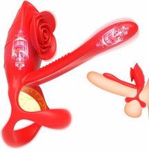 Laden Sie das Bild in den Galerie-Viewer, Vibrierender Penisring mit Klitoris Stimulator Penisring Vibrator mit 10 Vibrationsmodi Cockring zur Erektion Verbessern Verzögerte Ejakulation Männer Sexspielzeug für Paare Extrem Sex