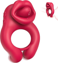 Laden Sie das Bild in den Galerie-Viewer, Penisring Vibrator, Sexspielzeug für die Paare Extrem Penis Vibrator 10 G-Punkt Vibrationsmodi and 10 Zungenlecken Klitoris Stimulator Cock Ring Sex Spielzeug für die Männer Frauen