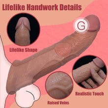 Laden Sie das Bild in den Galerie-Viewer, 8 Inch Vibrating Penis Sleeve with 10 Vibration Modes