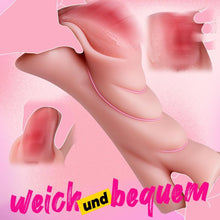 Laden Sie das Bild in den Galerie-Viewer, Realistischer Masturbator Taschenmuschi Silikon Masturbieren Sex Spielzeug mit 5D Klitoris Doppelkanal Masturbator Groß für Mann 2 in 1 Sexspielzeug für die Männer solo