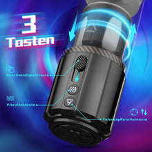 Laden Sie das Bild in den Galerie-Viewer, Elektrischer Masturbator Cup mit 8 Teleskop Rotierende Vibration Stoßfunktion, Sex Spielzeug für die Männer solo, Taschenmuschi Masturbieren für Männer Penis Masturbatoren, Sex Toys mit 3D Vagina