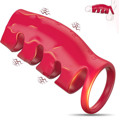 Penisring Sex spielzeug für die Paare Männer, Penis Ring Erotik Sex Spielzeug für Penis G-Punkt, Penishülle Cockring Erotisches Sexspielzeug für Klitoris, 10 Vibrationsmodi Dual Penisringe Sex Toys