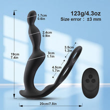 Laden Sie das Bild in den Galerie-Viewer, 3 Motoren Analvibratoren für Mann Prostata Stimulation mit Penisring Anal Plug Sexspielzeug Vibrator Dildo Vibratoren Silikon Sex Toy Sex Spielzeug für die Männer Frau