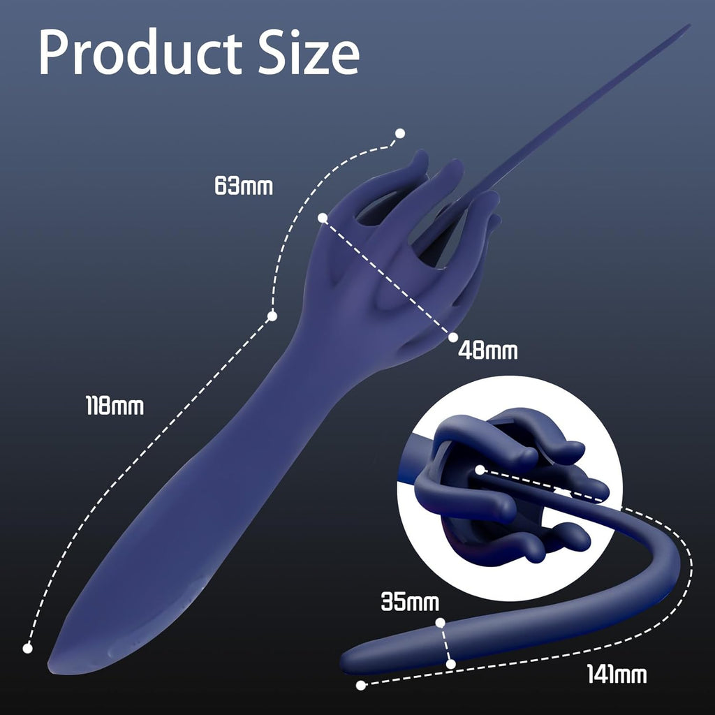 2-in-1-Harnröhren- und Penis-Vibrator für Männer, Harnröhrendilatator, 30 Vibrationsmodi, Prostatastimulator, Dilatatoren, Harnröhren- und Penis-Plug, Masturbator für Männer