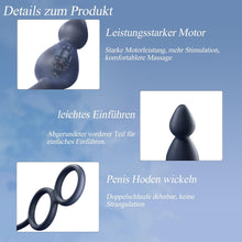 Laden Sie das Bild in den Galerie-Viewer, Analvibrator mit Penisring Hodenring,Analplug Analkugeln mit 10 Vibrationsmodus Fernbedienung,Vibrator Vibration Vibratorensets Analspielzeuge erotisches Sex Spielzeug für die Männer