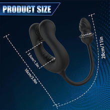 Laden Sie das Bild in den Galerie-Viewer, Männlicher Prostata Stimulator Massagegeräte Analvibratoren mit Penisring Analplug für Männer APP Steuerung Analplug 10 Vibrationen und 10 Swing modi Dehnbar Silikon Penisringe Sexspielzeug
