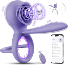 Laden Sie das Bild in den Galerie-Viewer, Männlicher Penisring-Vibrator, Sexspielzeug für extremen Sex für Paare mit 9 Vibrationsmodi und Fernbedienung, Cockring-Vibrator Massage Cock Hoden Sexspielzeug für Männer