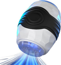 Laden Sie das Bild in den Galerie-Viewer, Herren Dual Channel Elektrischer Masturbator mit 10 Vibrationsmodi Penisvibrator, Penistrainer Sexspielzeug Elektrischer Masturbationsbecher Männer Solo Sexspielzeug
