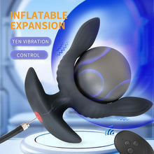 Laden Sie das Bild in den Galerie-Viewer, Aufblasbarer Analplug mit 10 Vibrationsmodi Vibrator Anal Dildo Riesige Butt Plug Anal Expansion Sex Spielzeug Männlichen Prostata-massagegerät anal vibrator
