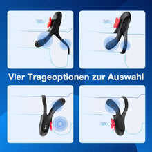 Laden Sie das Bild in den Galerie-Viewer, Penisring Vibrator mit 10 Vibrationsmodi, Premium Dehnbarer Silikon Penis Ring Sex Spielzeug für die Männer, Cockring Sexspielzeug für Paare Extrem Sex,Penisringe Sexspielzeug für Männer Solo Sex Toys