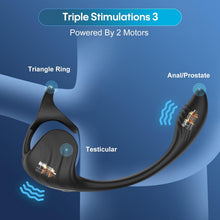Laden Sie das Bild in den Galerie-Viewer, 4 in 1 Analvibrator mit APP Fernbedienung und Drahtlose Fernbedienung 9 Vibrationsmodi und 6 Unterhaltungsmodi Analplug Doppelter Penisring Analplug-Massage Hodenmassage geeignet für Paare
