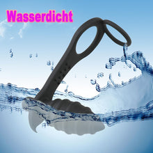 Laden Sie das Bild in den Galerie-Viewer, Prostata Vibrator für Männer Analvibrator mit Penisring Prostata Stimulation Männer Dildo Sex Toy mit 10 Vibrationsmodi