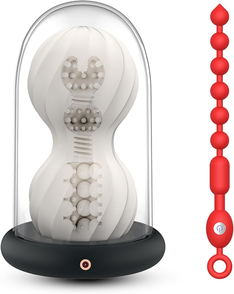 Elektrischer Masturbator Mann mit 9 Vibrationsmodi Elektrischer Masturbator Cup 3D Realistische Vagina Heizung,Automatischer Mastubratoren Taschenmuschi Penis Stimulator Penis Masturbatoren