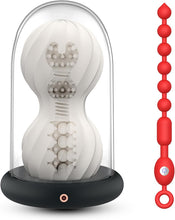 Laden Sie das Bild in den Galerie-Viewer, Elektrischer Masturbator Mann mit 9 Vibrationsmodi Elektrischer Masturbator Cup 3D Realistische Vagina Heizung,Automatischer Mastubratoren Taschenmuschi Penis Stimulator Penis Masturbatoren