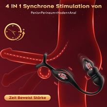 Laden Sie das Bild in den Galerie-Viewer, Anal Vibrator Prostata Stimulation Männer mit Penisring Sex Spielzeug für die Männer Anal Dildo Analplug Analvibratoren für Mann Anal Plug Vibratoren für Männer mit 9 Vibrationsmodi Sex Toys