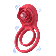 Laden Sie das Bild in den Galerie-Viewer, Penisring Vibrator mit Rose Klitoris Stimulator, Penis Ring Vibratoren Sex Spielzeug für Männer Paare Frauen, 9 Vibrations Cockring Erotisches Sexspielzeug Mann Paar Frau Extrem
