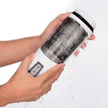 Laden Sie das Bild in den Galerie-Viewer, White Vibe – Automatischer, wasserdichter Stretch-Masturbator mit 7 Vibrationsmodi für Männer
