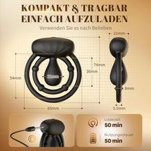 Laden Sie das Bild in den Galerie-Viewer, Penisring Vibrator mit 360° Verstellbar Klitorisstimulation, Verzögerter Doppel Penis Ring Sex Spielzeug für die Paare Männer Frau, Penisringe Erotisches Sexspielzeug für Paare Extrem Sex Toys