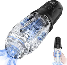 Laden Sie das Bild in den Galerie-Viewer, Elektrischer Masturbator Masturbieren für Männer, 7 Vibration 7 Saugmodi Sex Spielzeug für die Männer, Realistische Taschenmuschi Sexspielzeug mit Doppel-Starkmotor, Penispumpe Masturbatoren Sex Toys