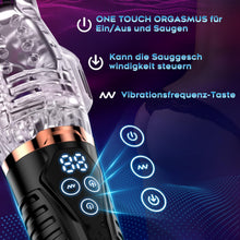 Laden Sie das Bild in den Galerie-Viewer, Hochfrequenz Elektrischer Masturbator Cup, 9 Vibration mit 9 Saugmodi, Sex Spielzeug für die Männer, Masturbieren für Männer solo Taschenmuschi Blowjob Penis Masturbatoren mit Vagina Pussy, Sex Toy