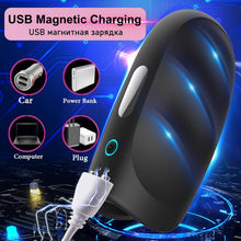 Laden Sie das Bild in den Galerie-Viewer, Elektrischer Masturbator Penistrainer Vibrator Mit 10 Vibrationsmodi Penistrainer Massagegerät,Elektrische Masturbator Cup Multiple Reize Sexspielzeug für Mann Eichel Stimulator